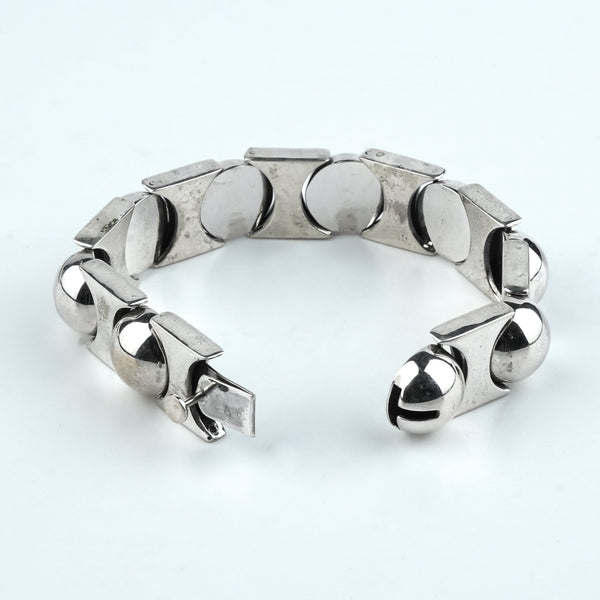 Silver Movable Button Bracelet