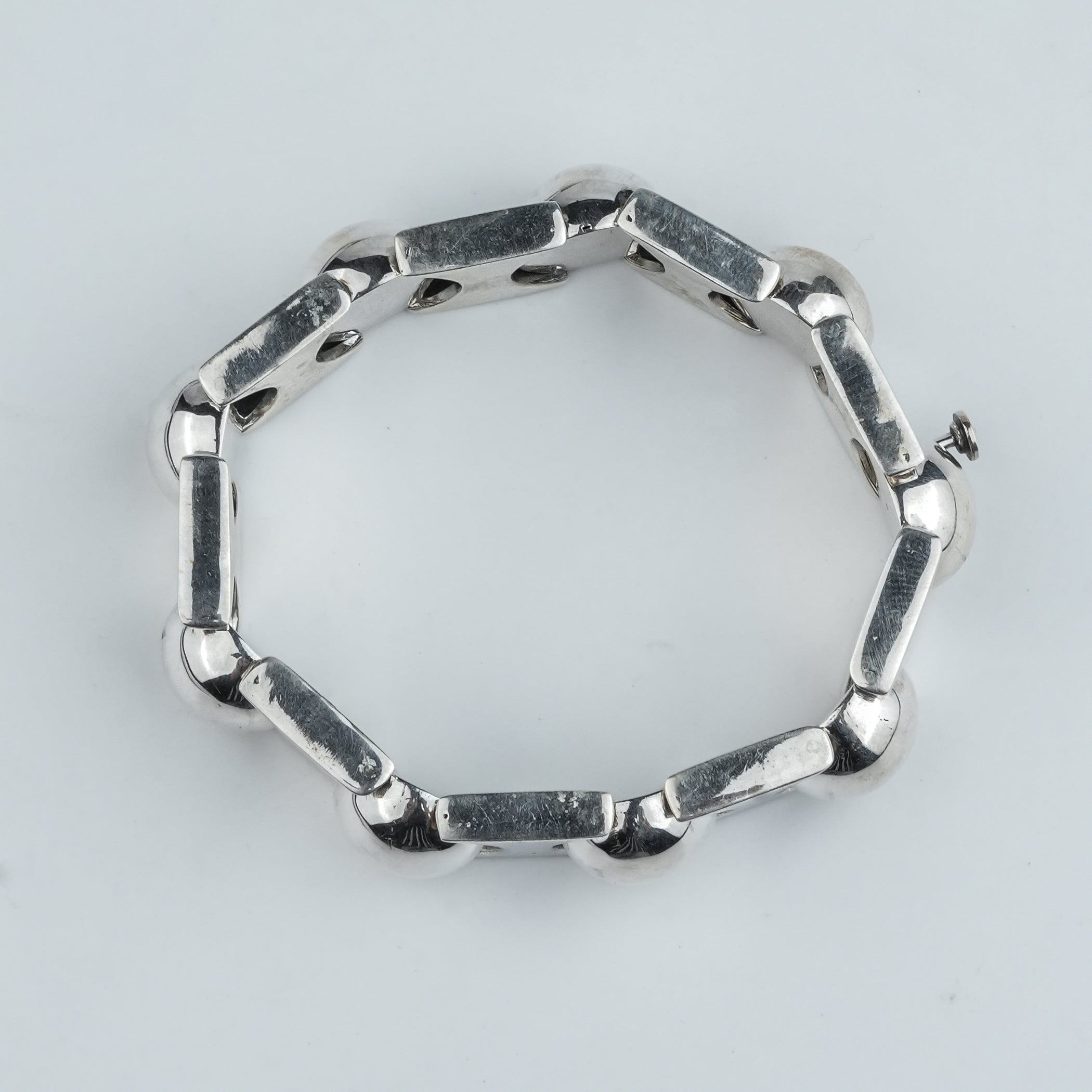 Silver Movable Button Bracelet