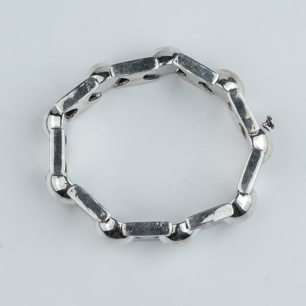 Silver Movable Button Bracelet
