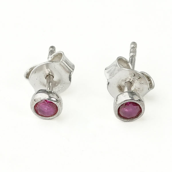 Tiny Pink CZ Stud