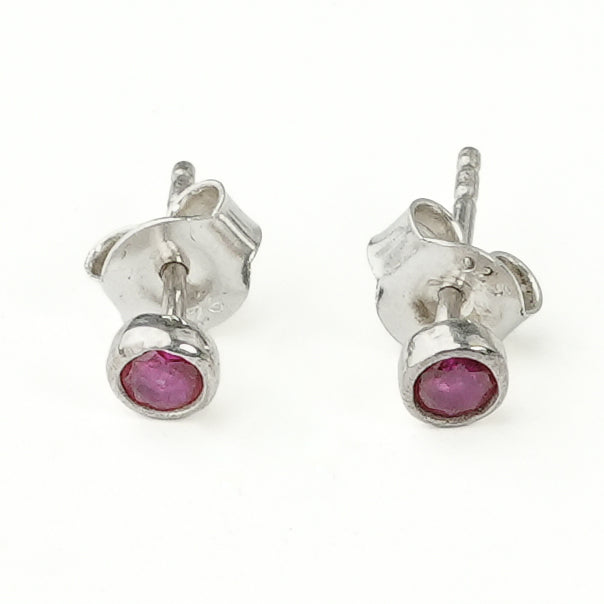 Tiny Pink CZ Stud