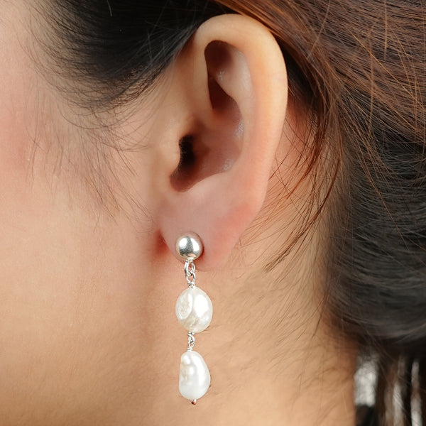 Large Pearl Drop Earrings (Project Handmade)