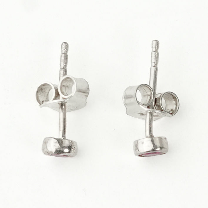 Tiny Pink CZ Stud