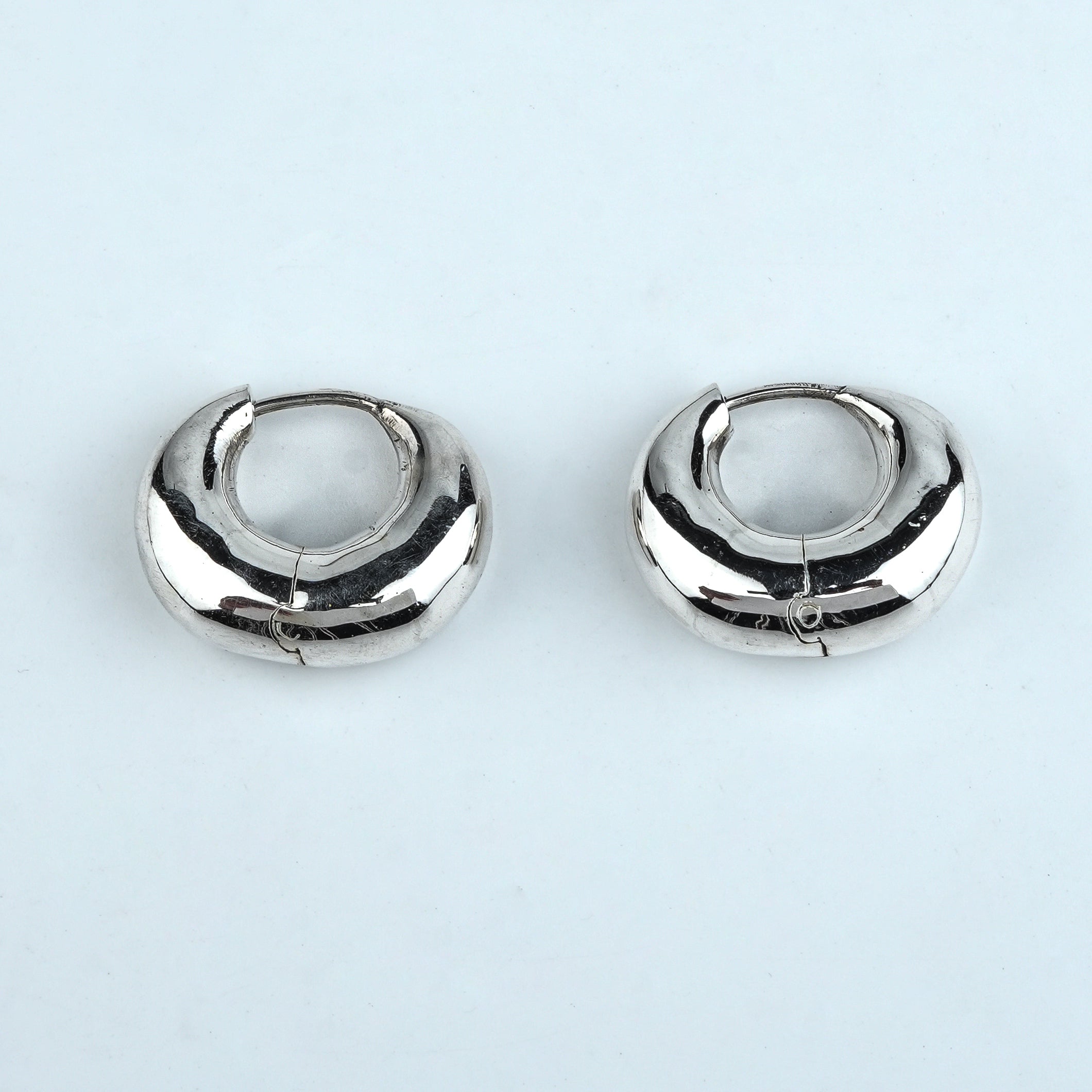 Silver Round Hoops – Big