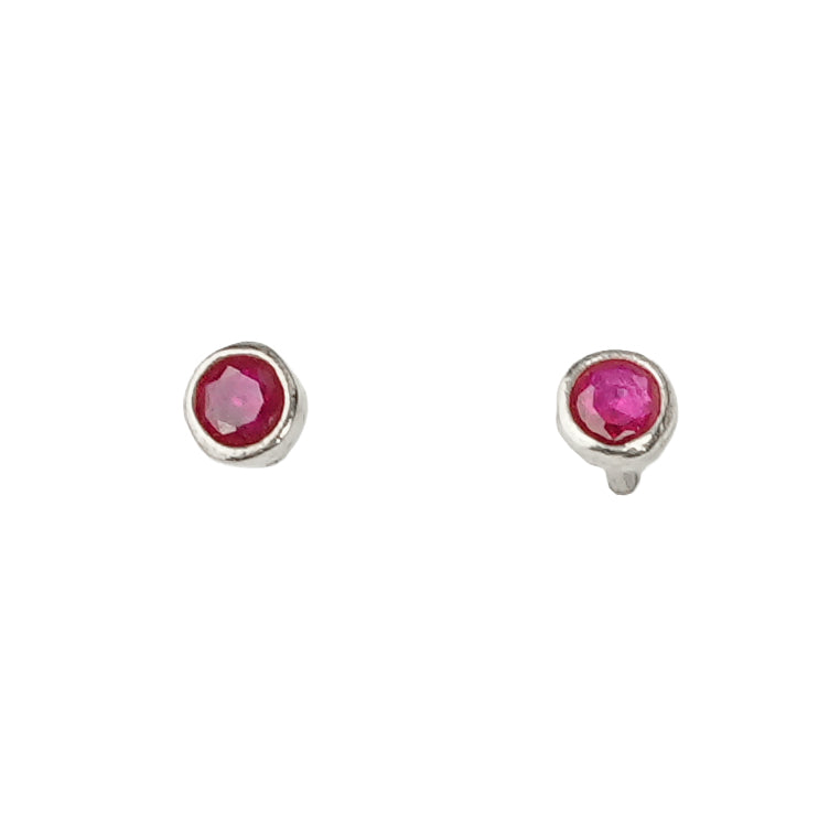Tiny Pink CZ Stud