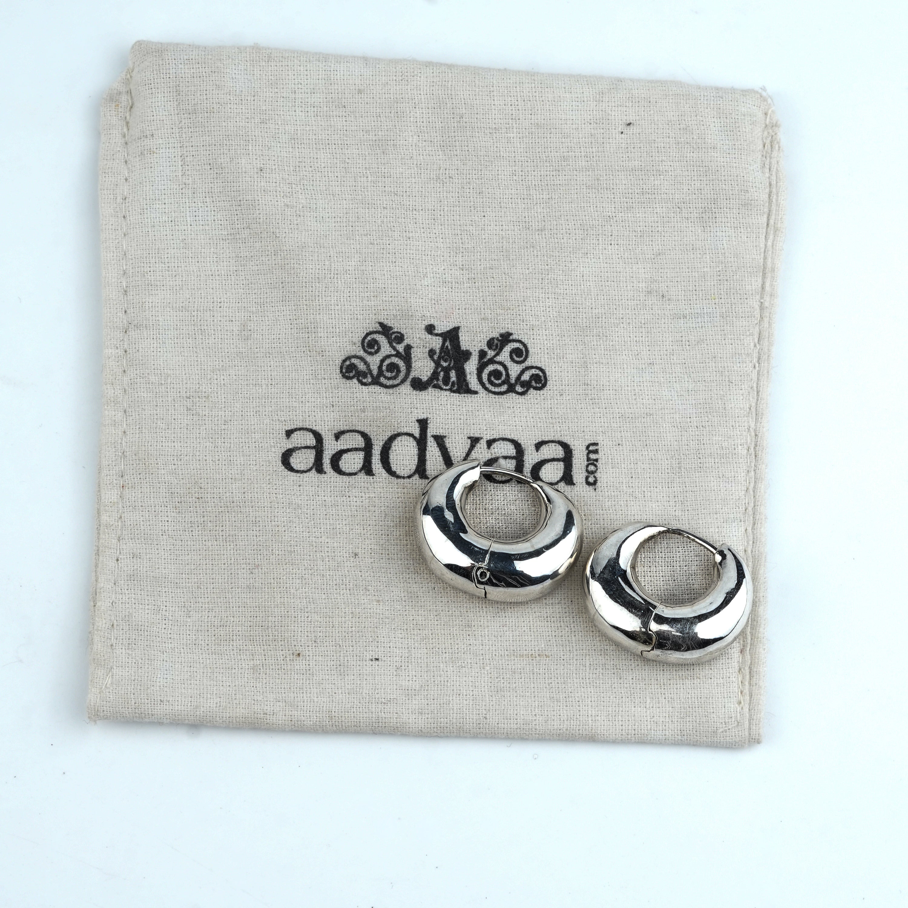 Silver Round Hoops – Big