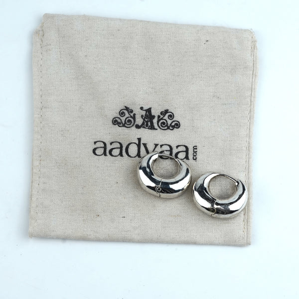 Silver Round Hoops – Big