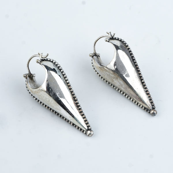 Silver Cone Hoops