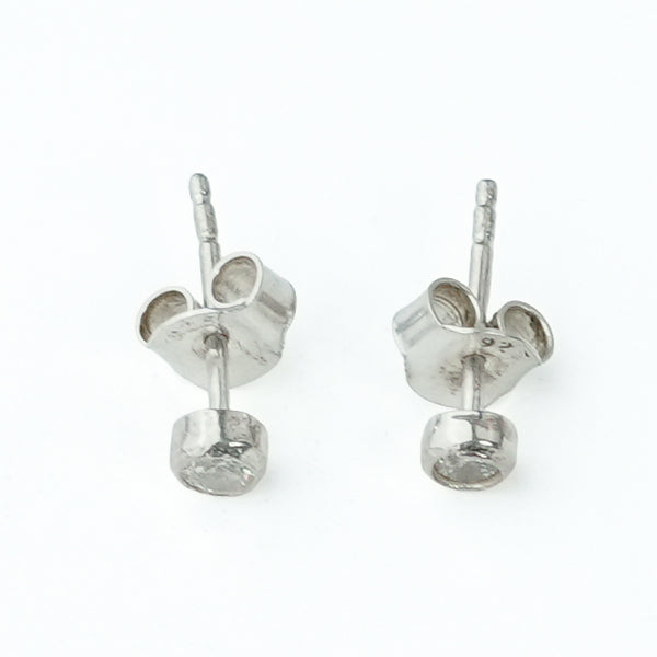 Tiny White CZ Stud