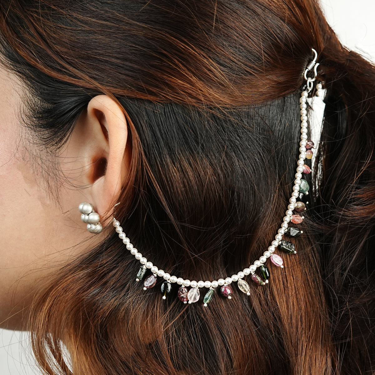 Pearls and Tourmaline Silver Vel (Project Handmade)