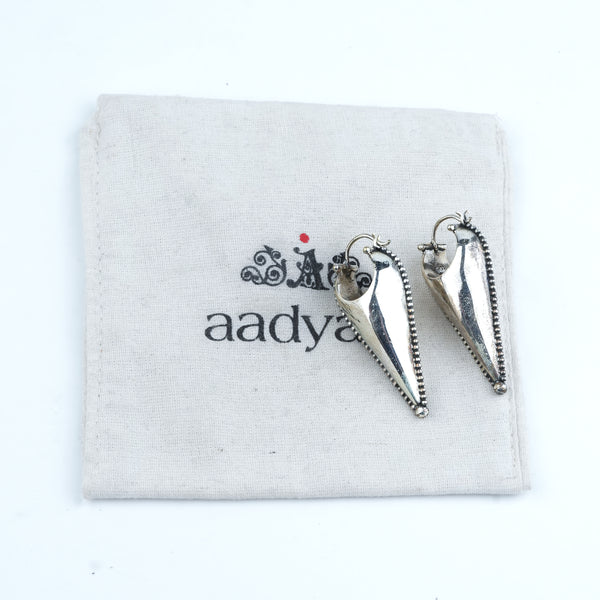 Silver Cone Hoops