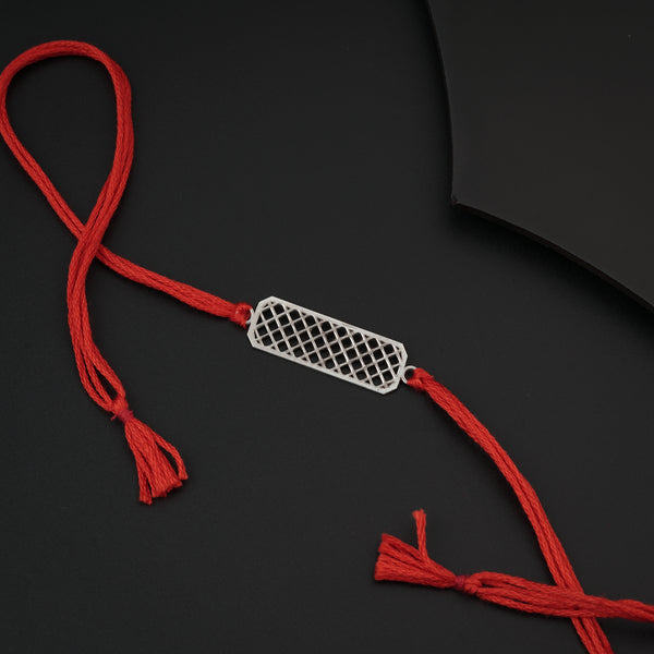 Silver Laser cut Rakhi