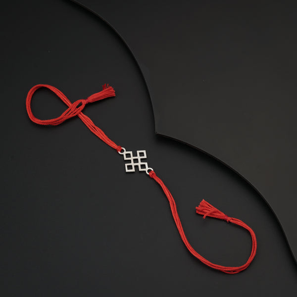 Silver Laser cut Rakhi