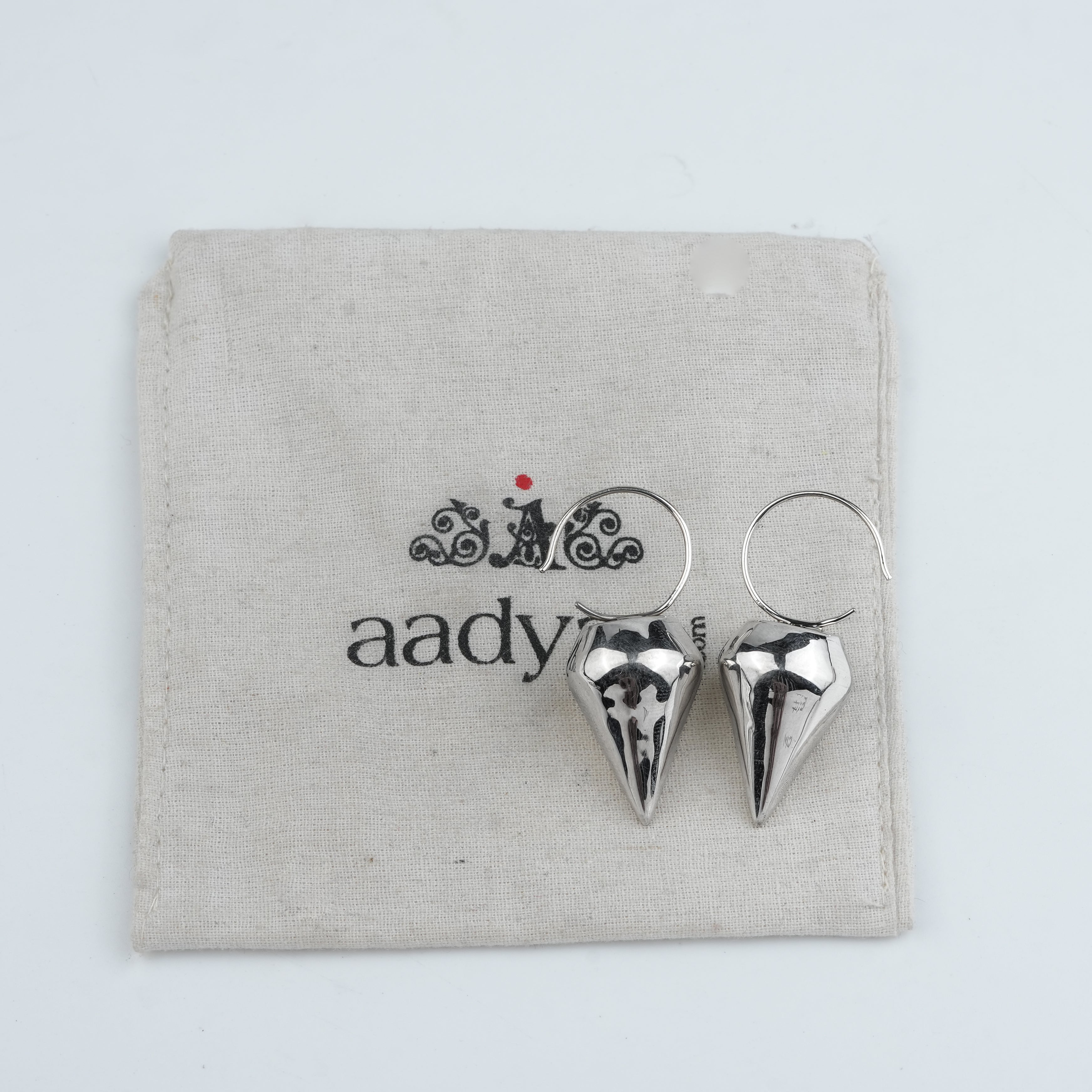 Silver Cone Dangle Earrings