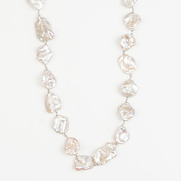 Flat Baroque Pearl Ganthan Necklace