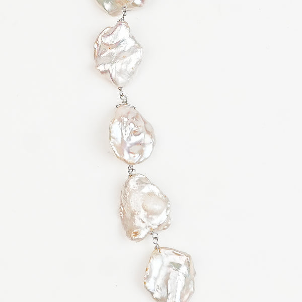 Flat Baroque Pearl Ganthan Necklace