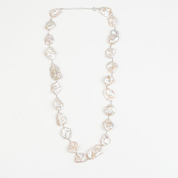 Flat Baroque Pearl Ganthan Necklace
