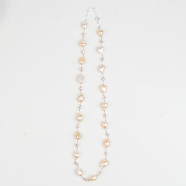 Fresh Water and Rice Pearl Ganthan Necklace