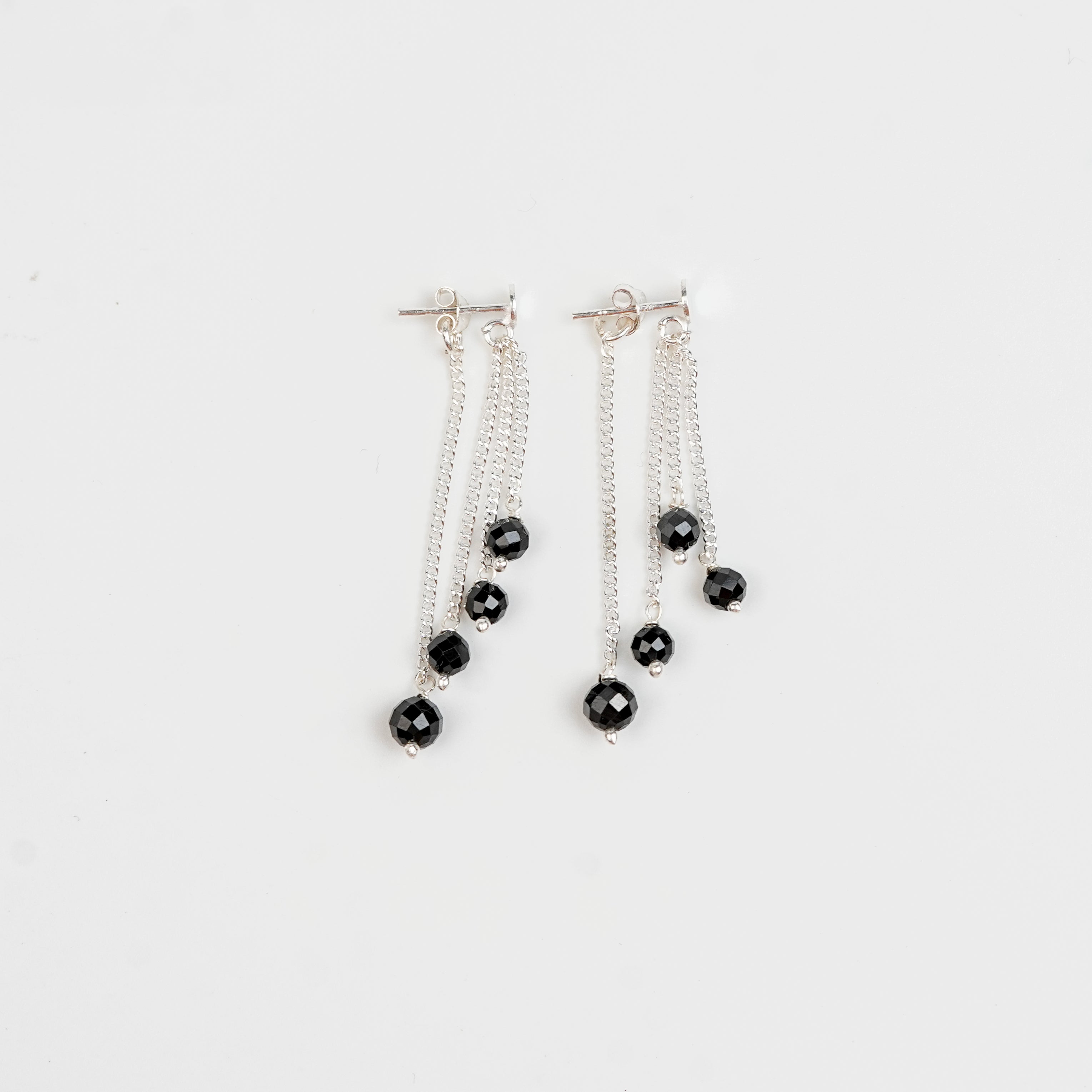 Black Spinel Layered Dangler Trinket | 92.5 Sterling Silver
