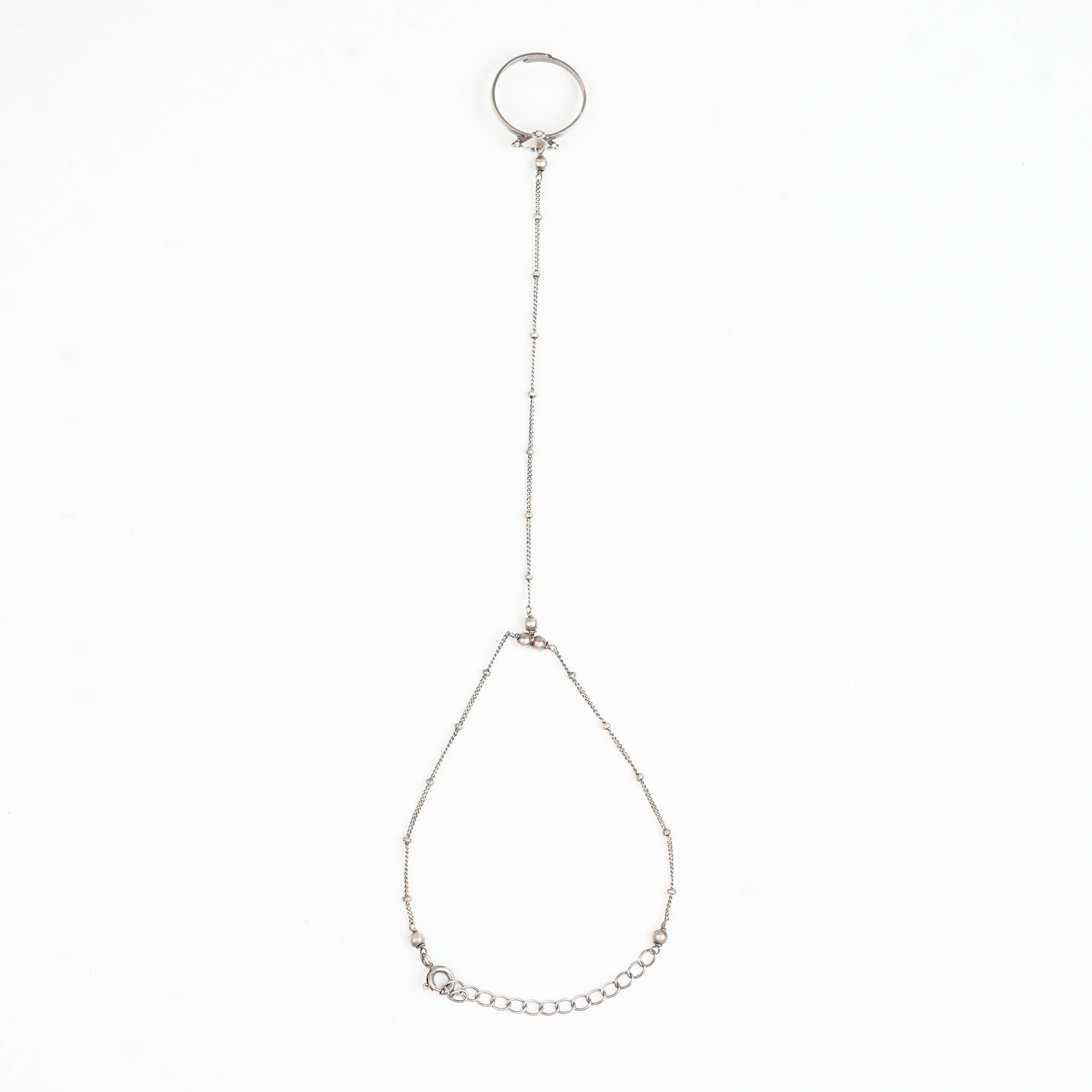 Nirbhaya & Beaded Chain Haath Phool | 92.5 Sterling Silver
