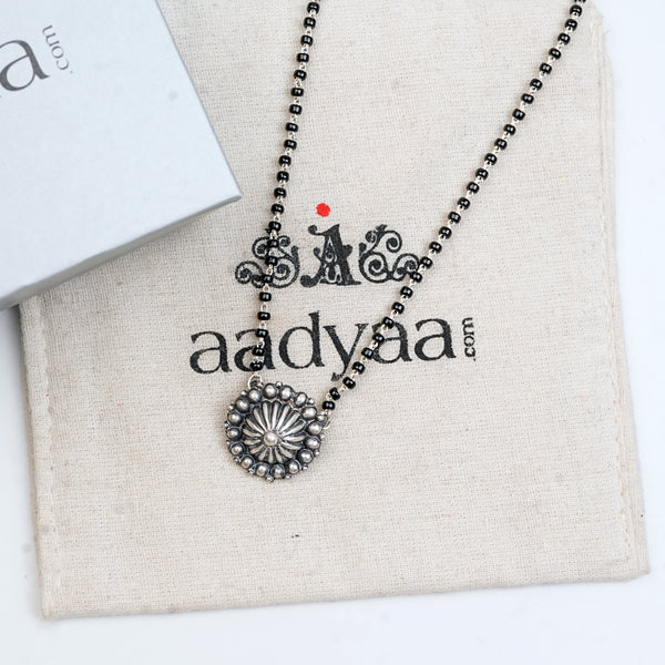 Silver Oxidized Dome Mangalsutra