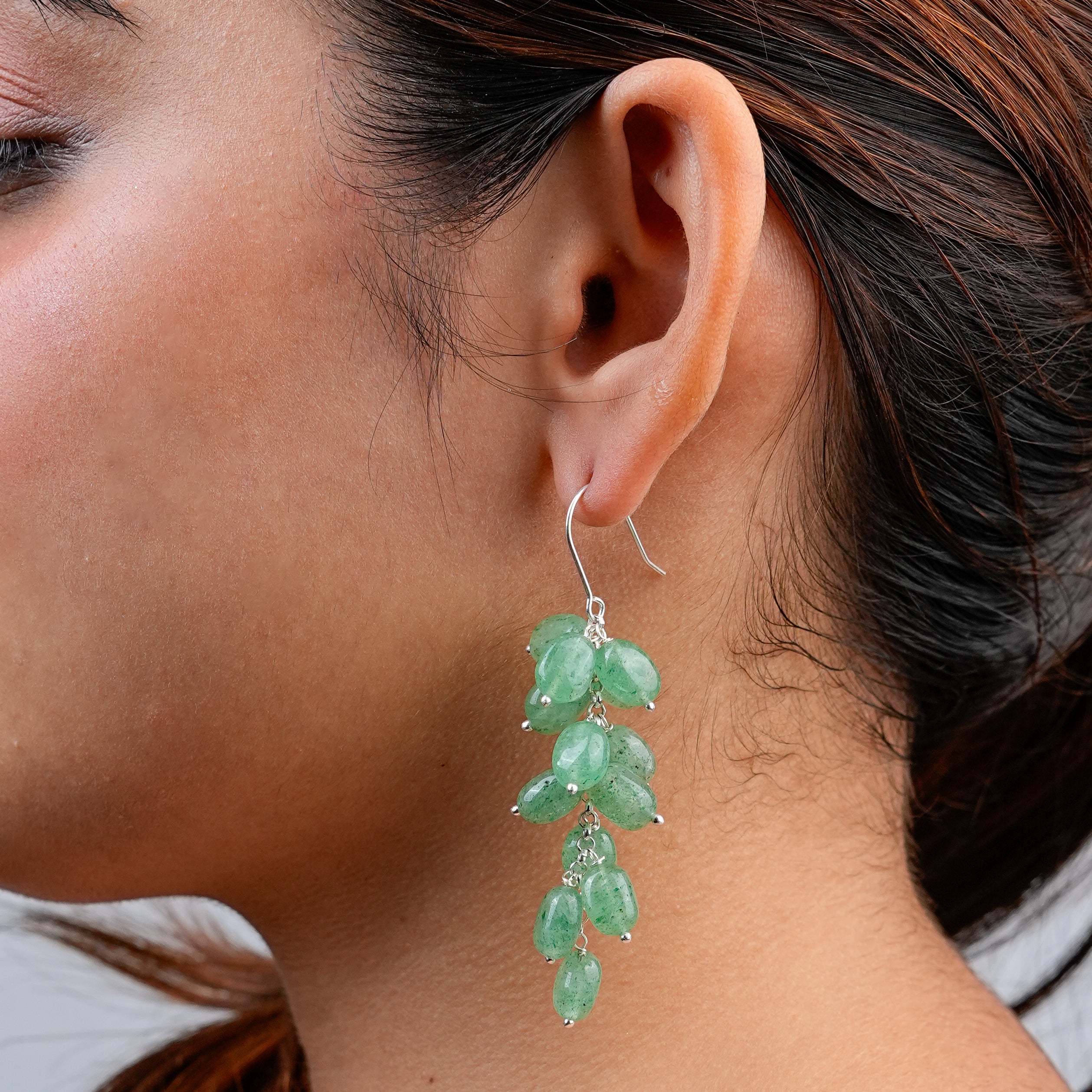 Russian Quartz Grape Earrings (Project Handmade)