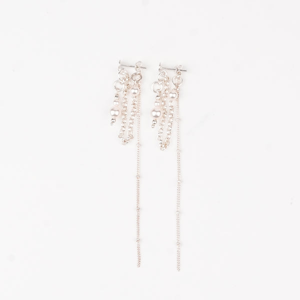 Pearl and Chain Layered Earrings (Project Handmade)