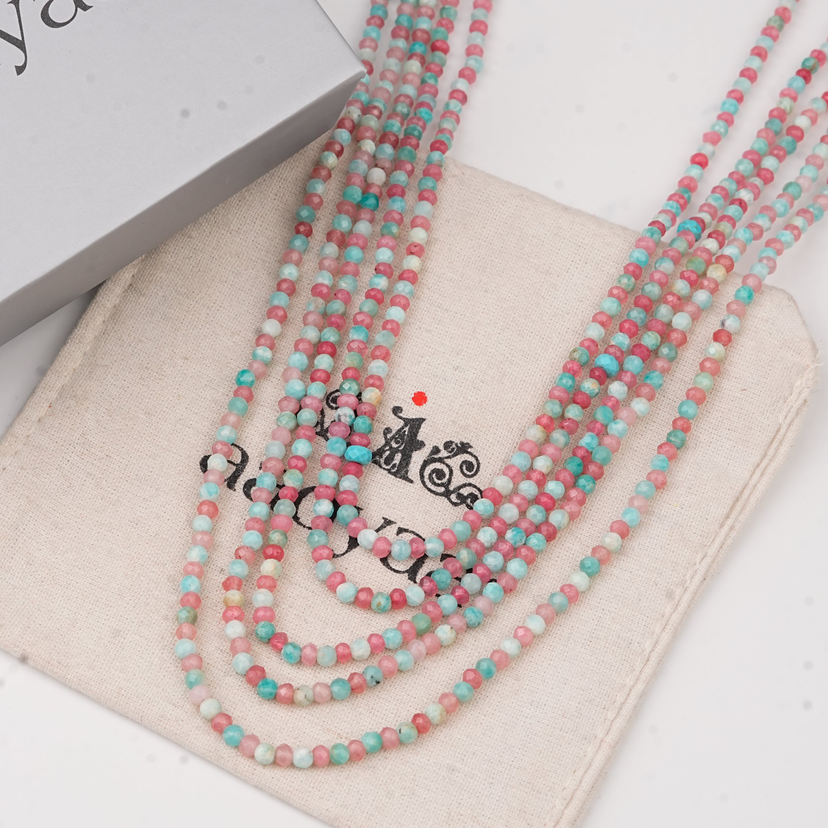 Luxe Necklace - Blue and Pink Jade