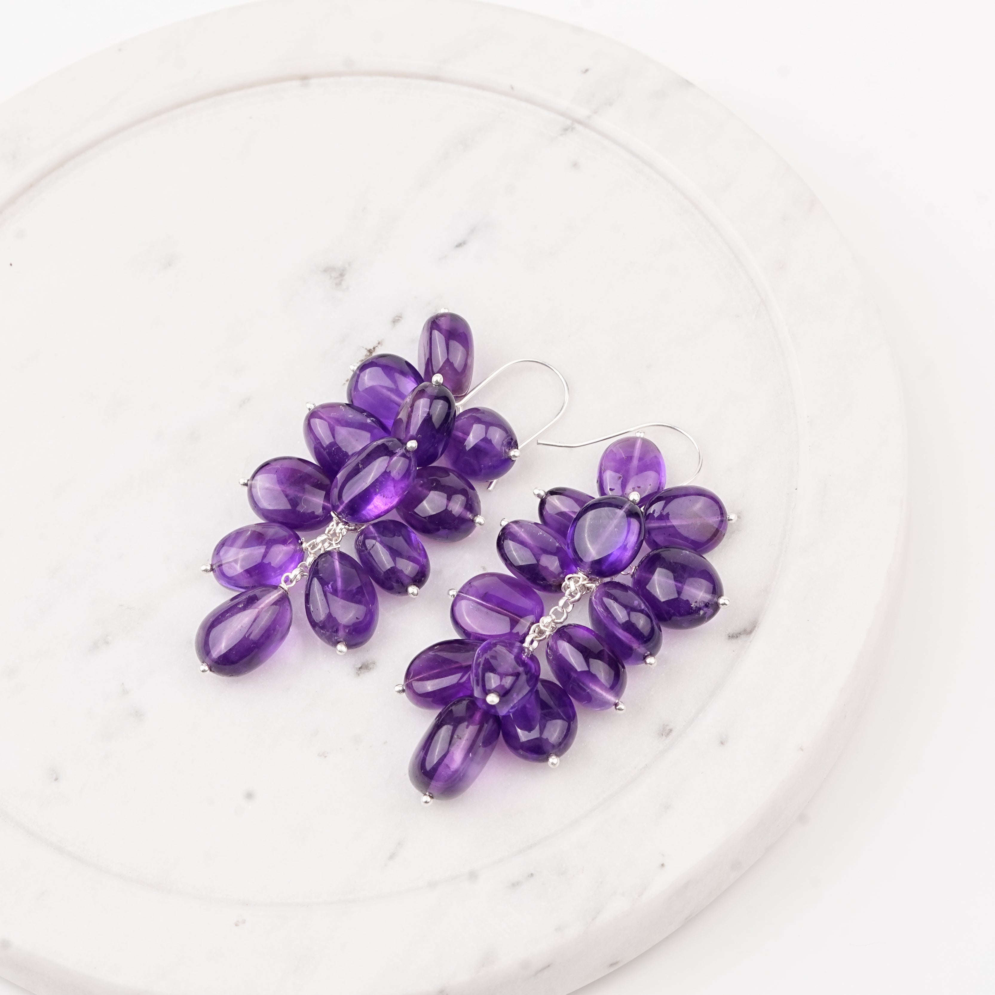 Amethyst Grape Earrings (Project Handmade)