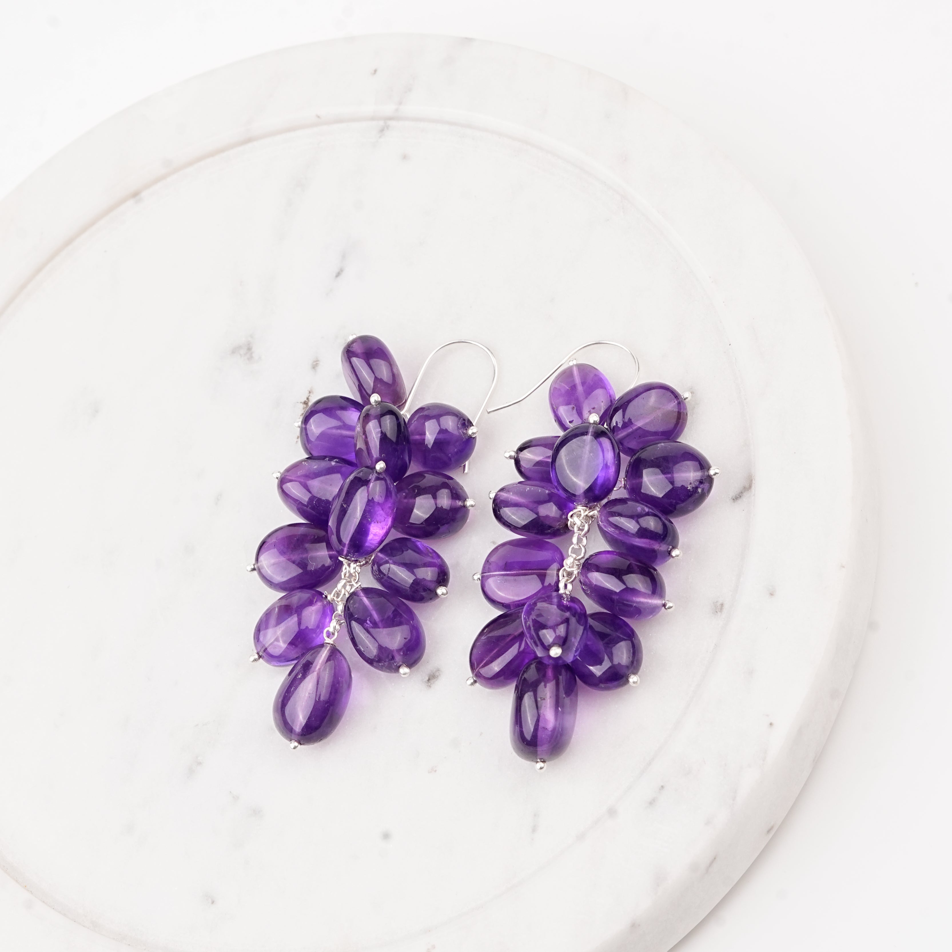 Amethyst Grape Earrings (Project Handmade)