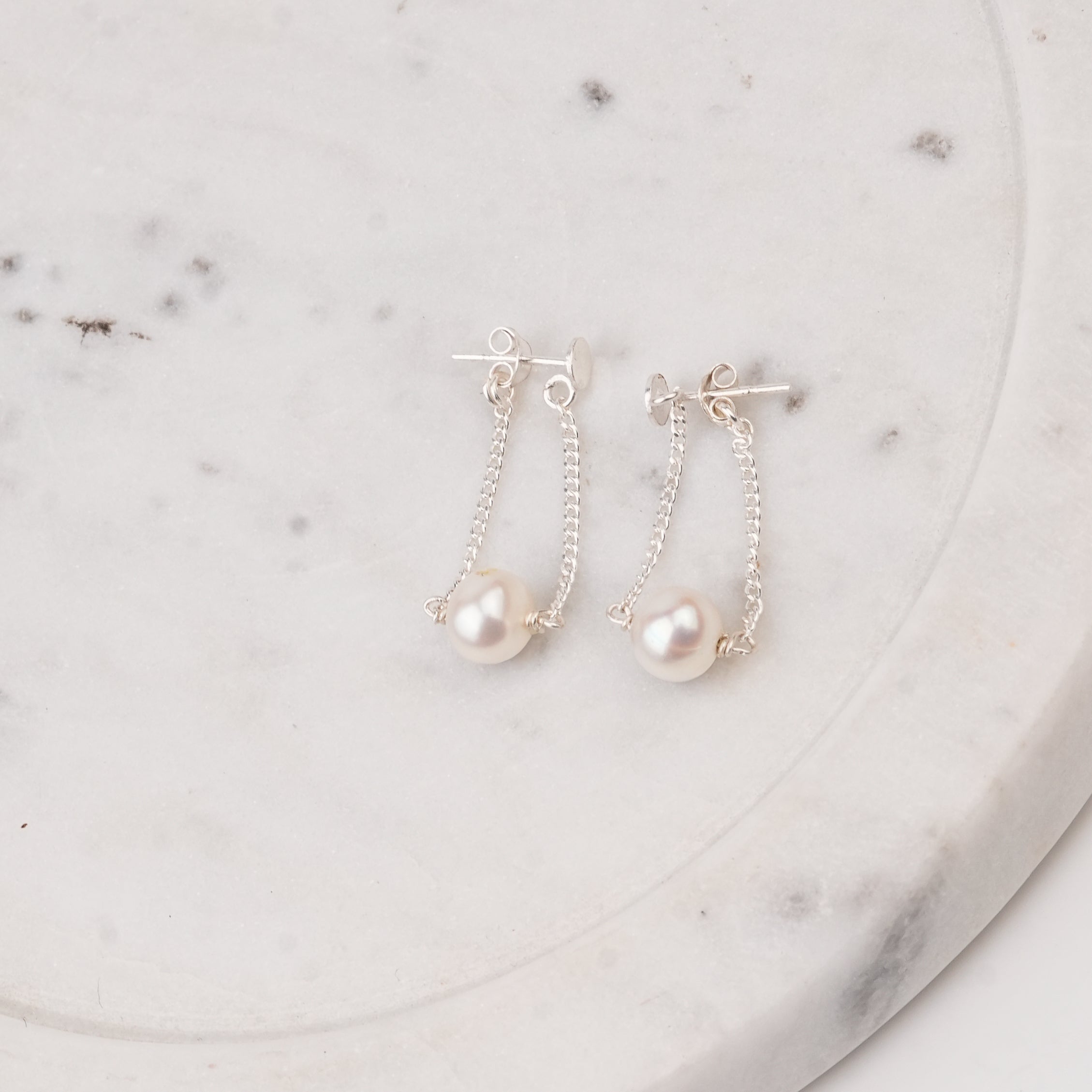 Single Pearl Earrings (Project Handmade)