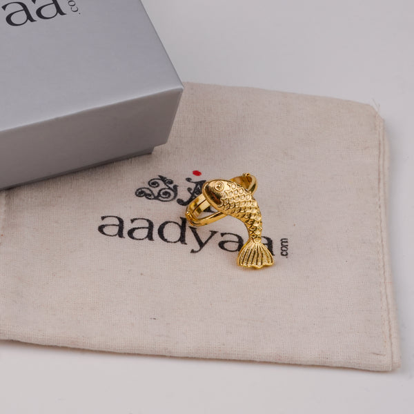 Silver Matsya Ring | 22K Gold-Plated