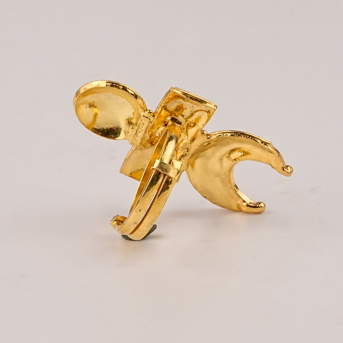 Silver Chandrakor Tikli Ring | 22K Gold-Plated