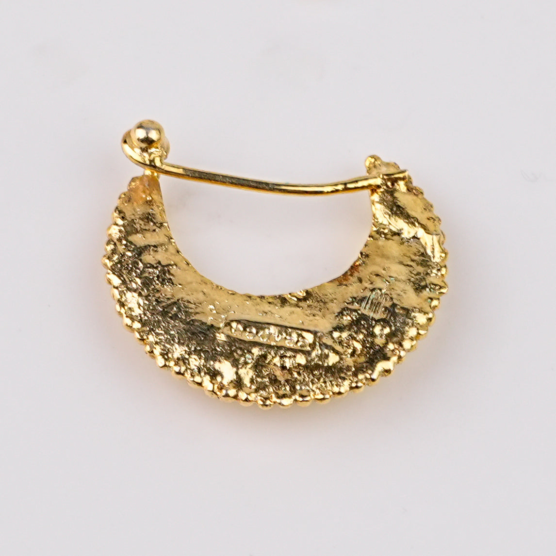 Silver Chandrakor Nath (Clip-On) | 22K Gold-Plated