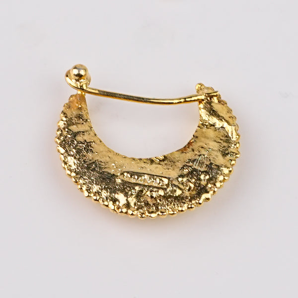 Silver Chandrakor Nath (Clip-On) | 22K Gold-Plated