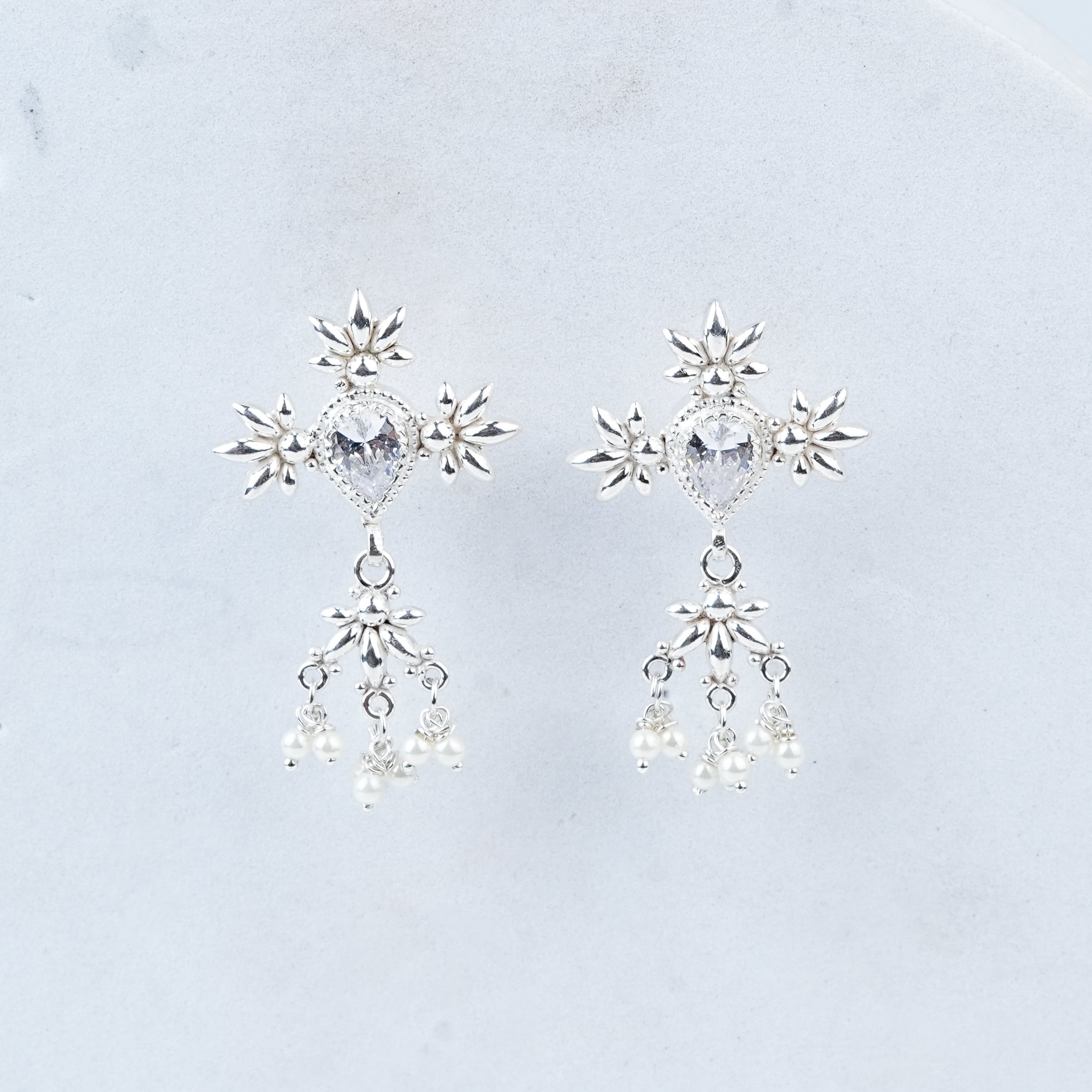 Petal Tanmani Earrings | 92.5 Sterling Silver