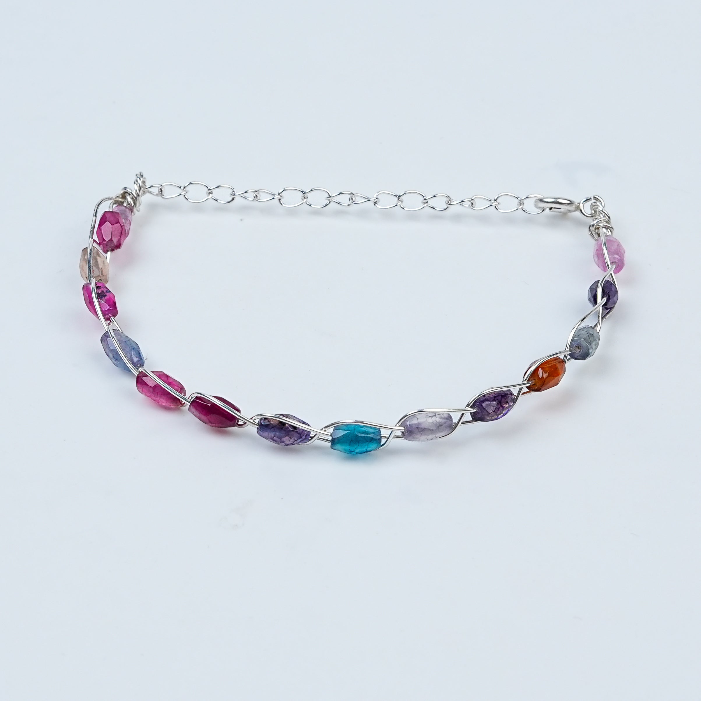 Stone Wire-Wrapped Bracelet | 92.5 Sterling Silver