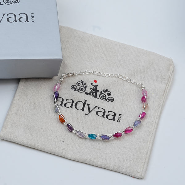 Stone Wire-Wrapped Bracelet | 92.5 Sterling Silver