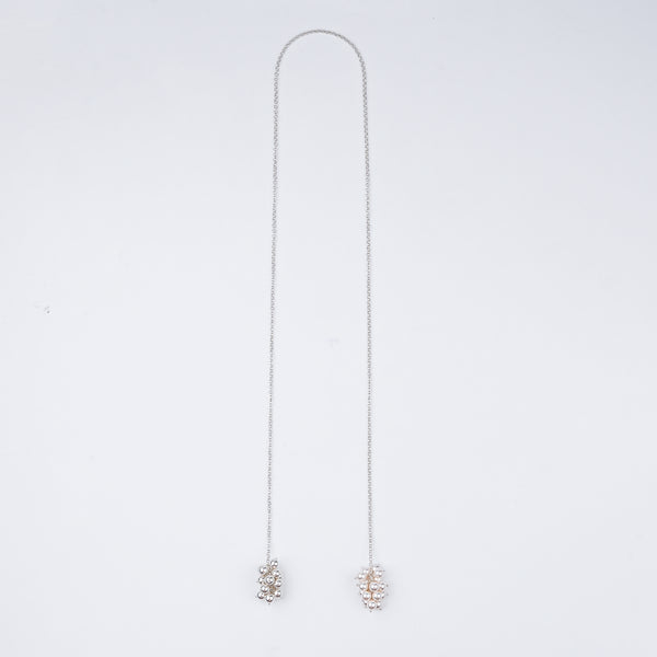 Pearl & Sarmanee Bunch Tie & Wear Necklace | 92.5 Sterling Silver