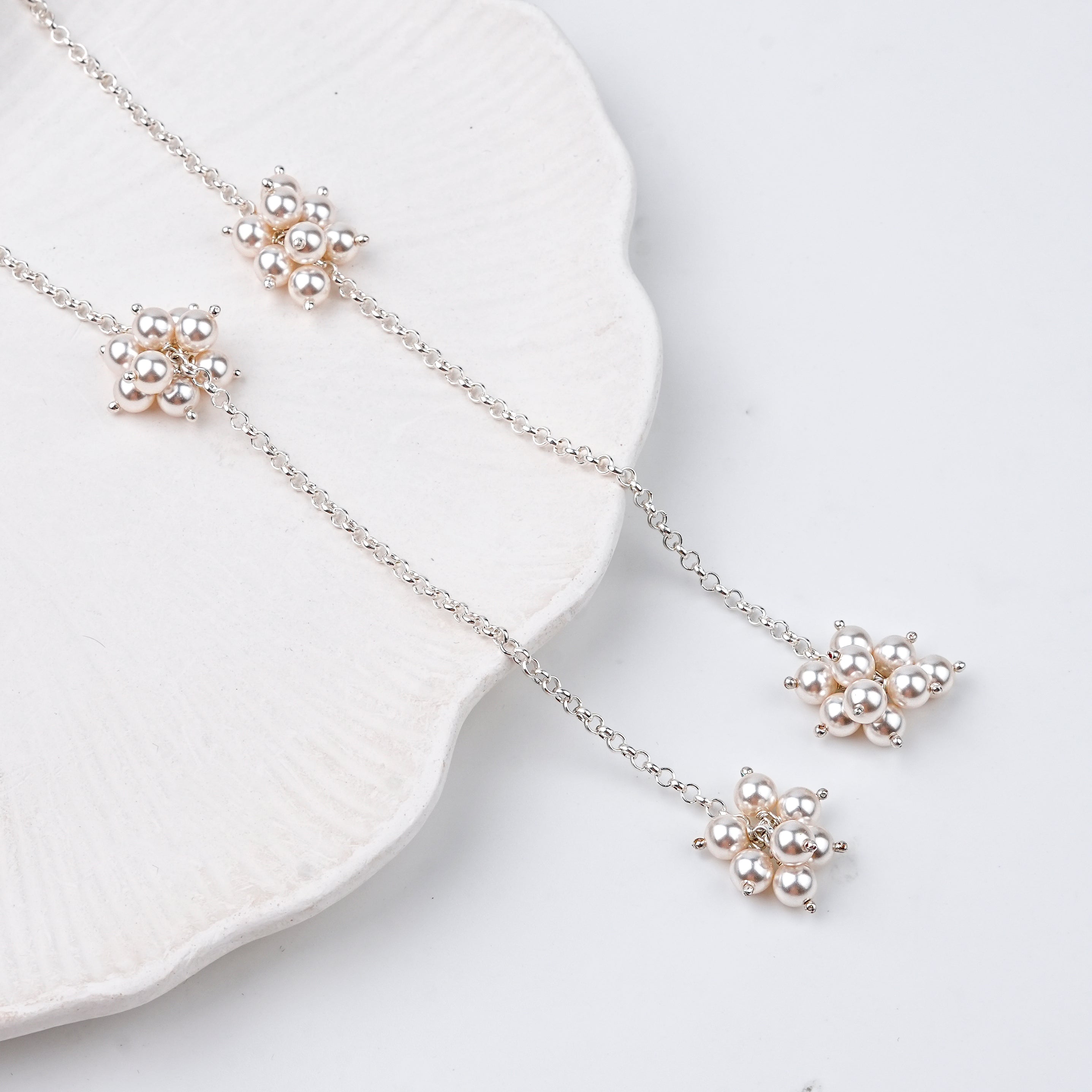 Pearl Bunch Tie & Wear Necklace | 92.5 Sterling Silver