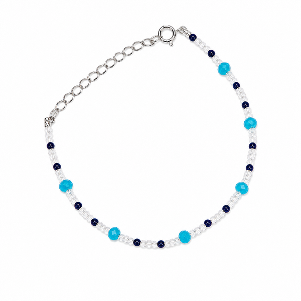 Dainty Silver Evil Eye Bracelet