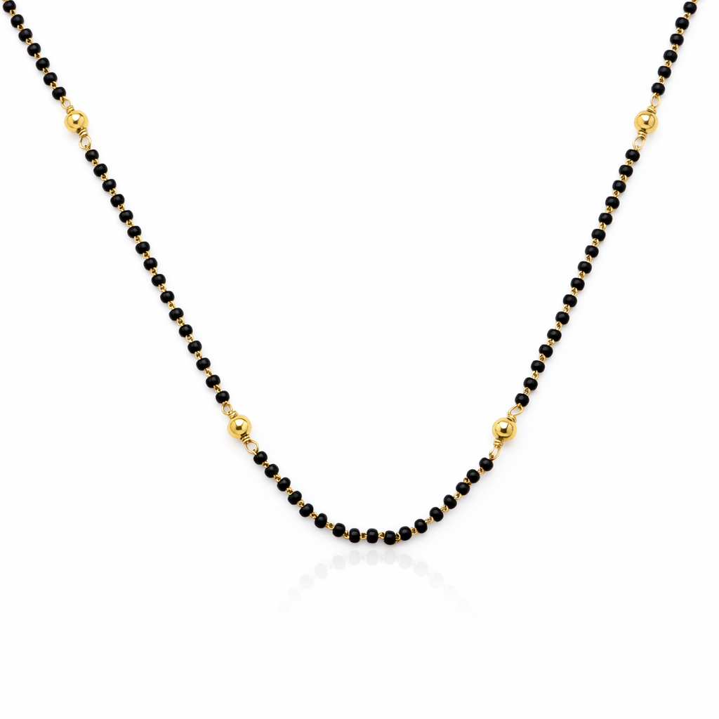 22K Gold Plated Silver Bead Mangalsutra