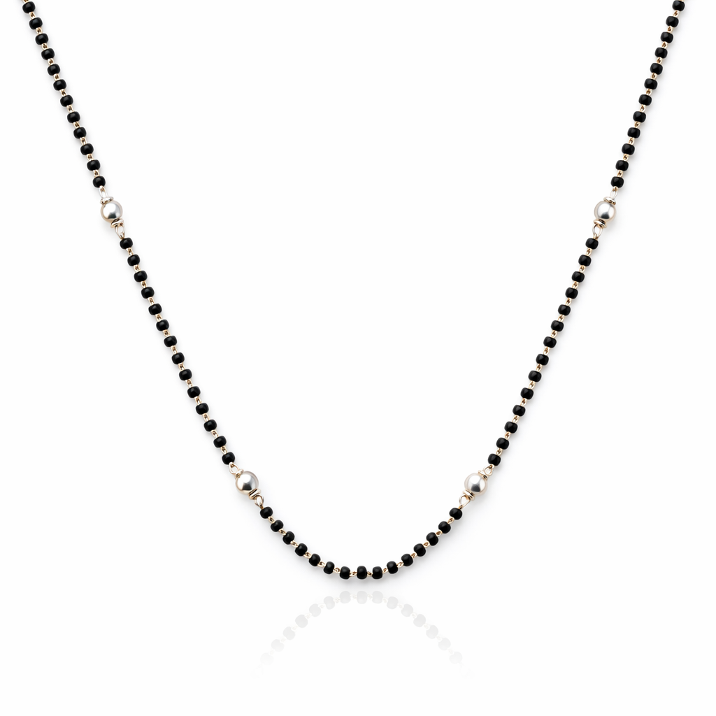 92.5 Sterling Silver Bead Mangalsutra