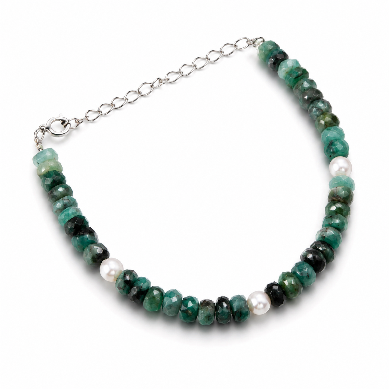 Emerald Bracelet with Pearls