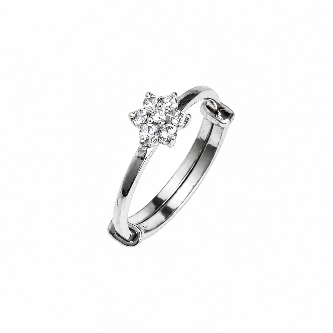 Flower Ring Small | CZ | 92.5 Silver
