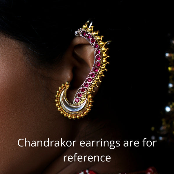 Swarna Rajat Ghumat Earcuffs |  92.5 Silver | 22K Gold Plated