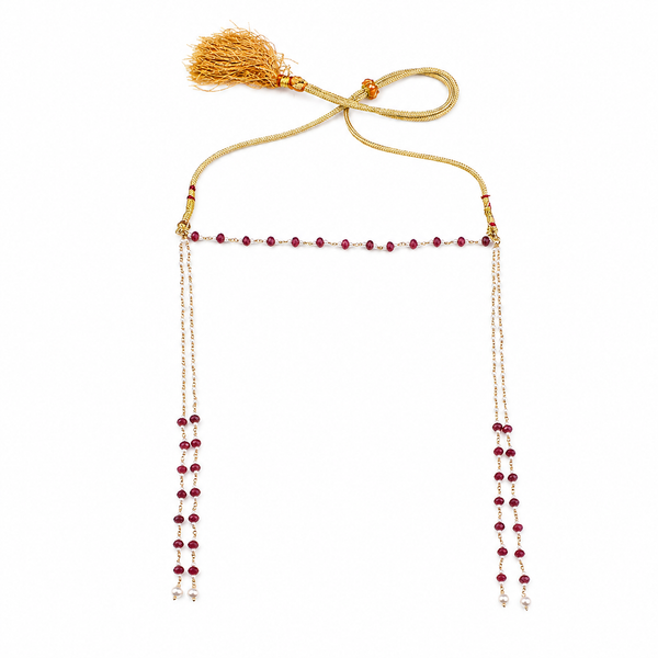 Garnet Mundavali |  92.5 Silver | 22K Gold Plated
