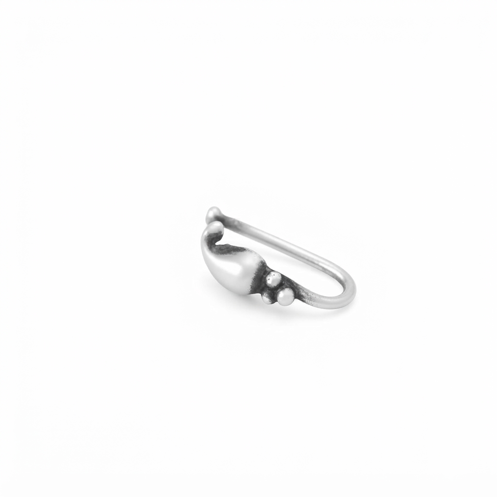 Mini Silver Koyari Nose Pin Clip on