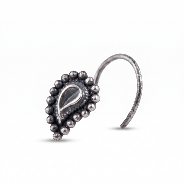 Silver Koyari Nose pin (Pierced)