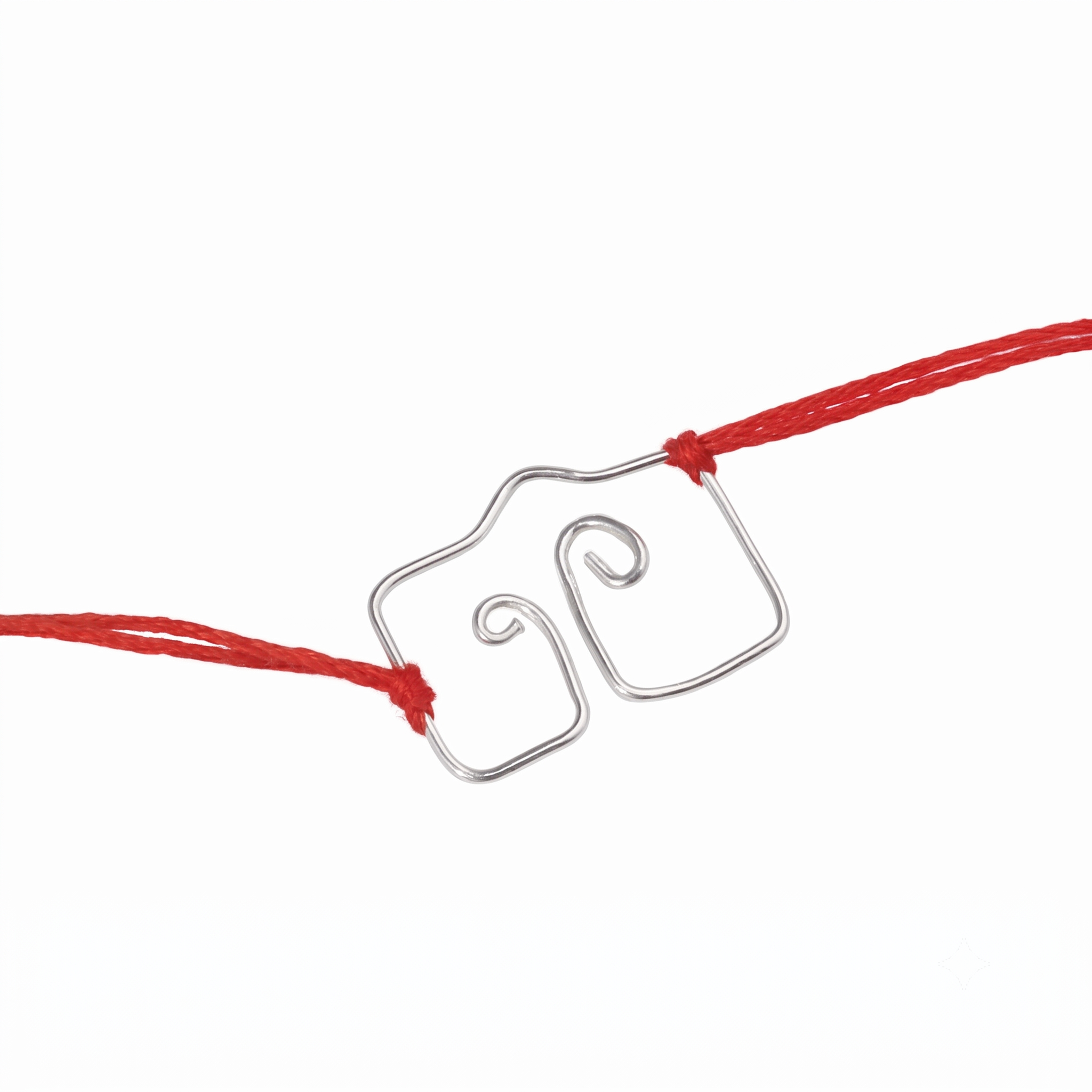 Silver Wire Bent Rakhi (Project Handmade)